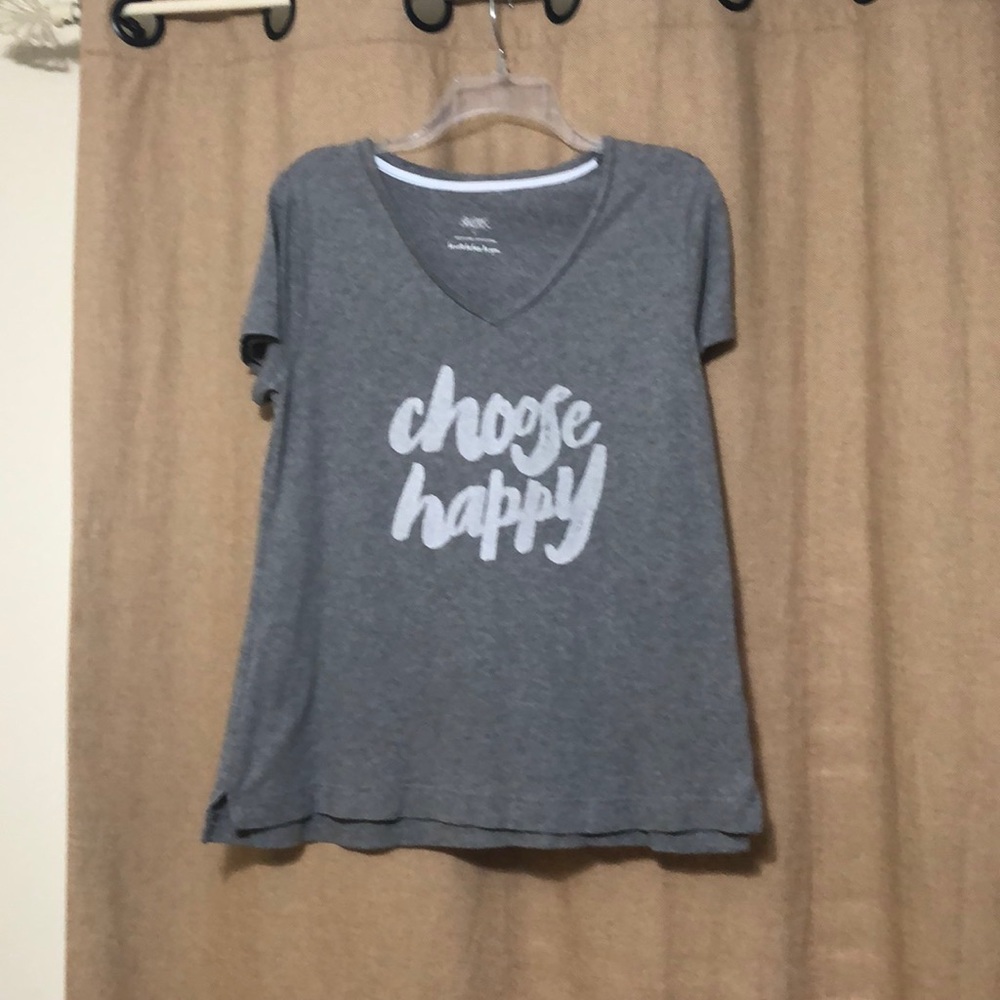 Choose Happy Gray T-shirt Size Large